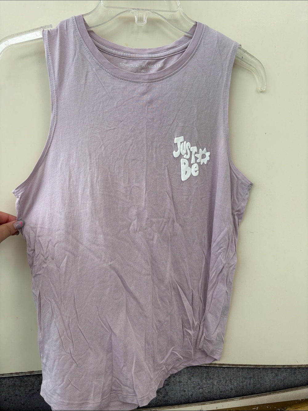 Spiritual Gangster Lavender 'Just Be' Muscle Tank Top